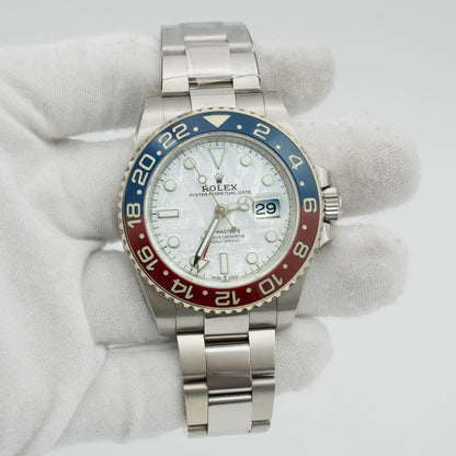 Rolex GMT Master II Pepsi Meteorite Dial White Gold 40mm 126719BLRO