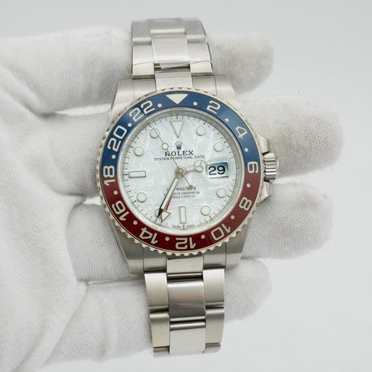 Rolex GMT Master II Pepsi Meteorite Dial White Gold 40mm 126719BLRO