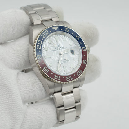 Rolex GMT Master II Pepsi Meteorite Dial White Gold 40mm 126719BLRO