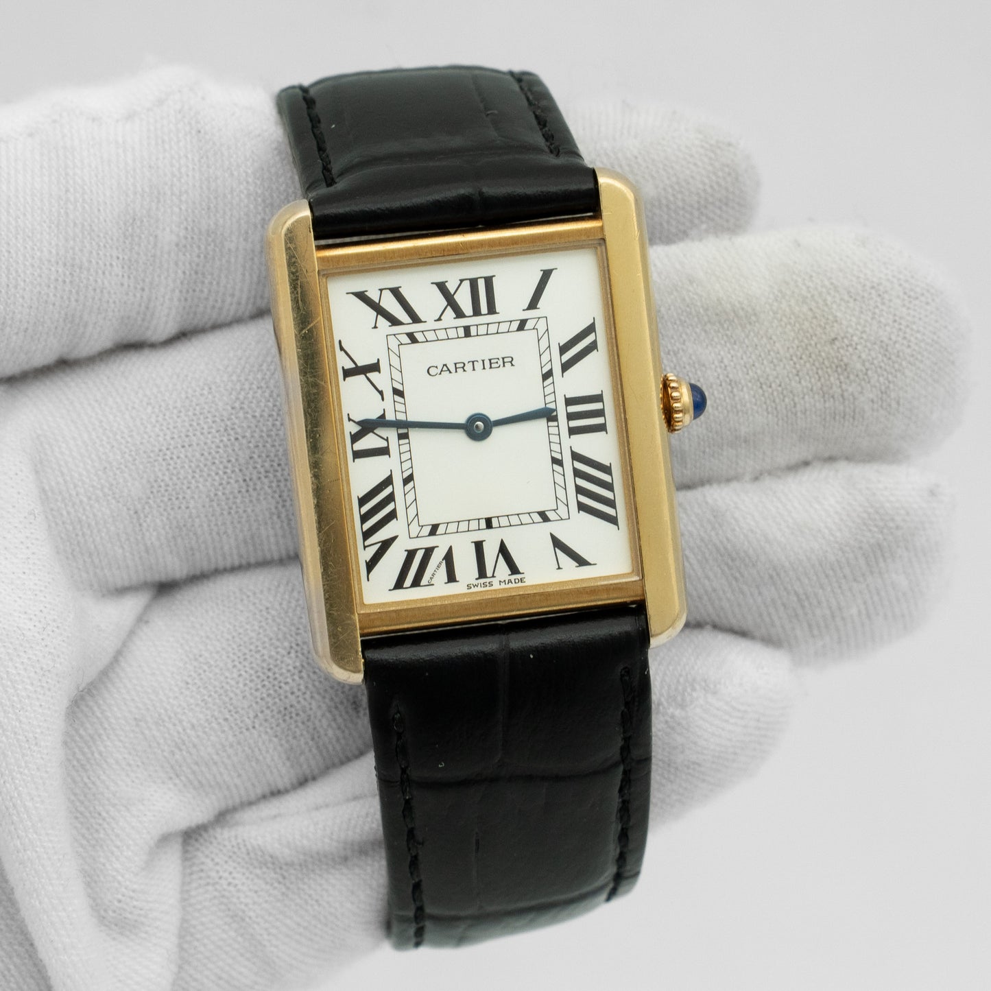 Cartier Tank Solo Large W1018855 18K Yellow Gold Watch
