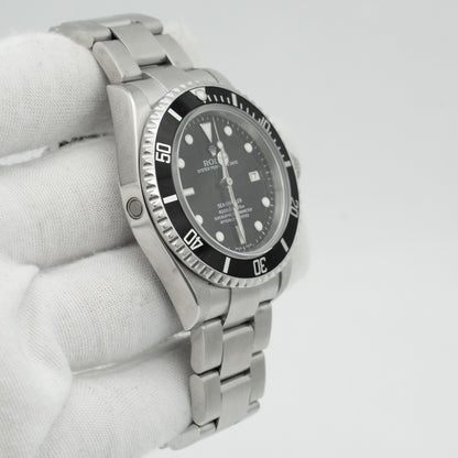 Rolex Sea-Dweller 16600 Silver Oyster Bracelet with Black Bezel