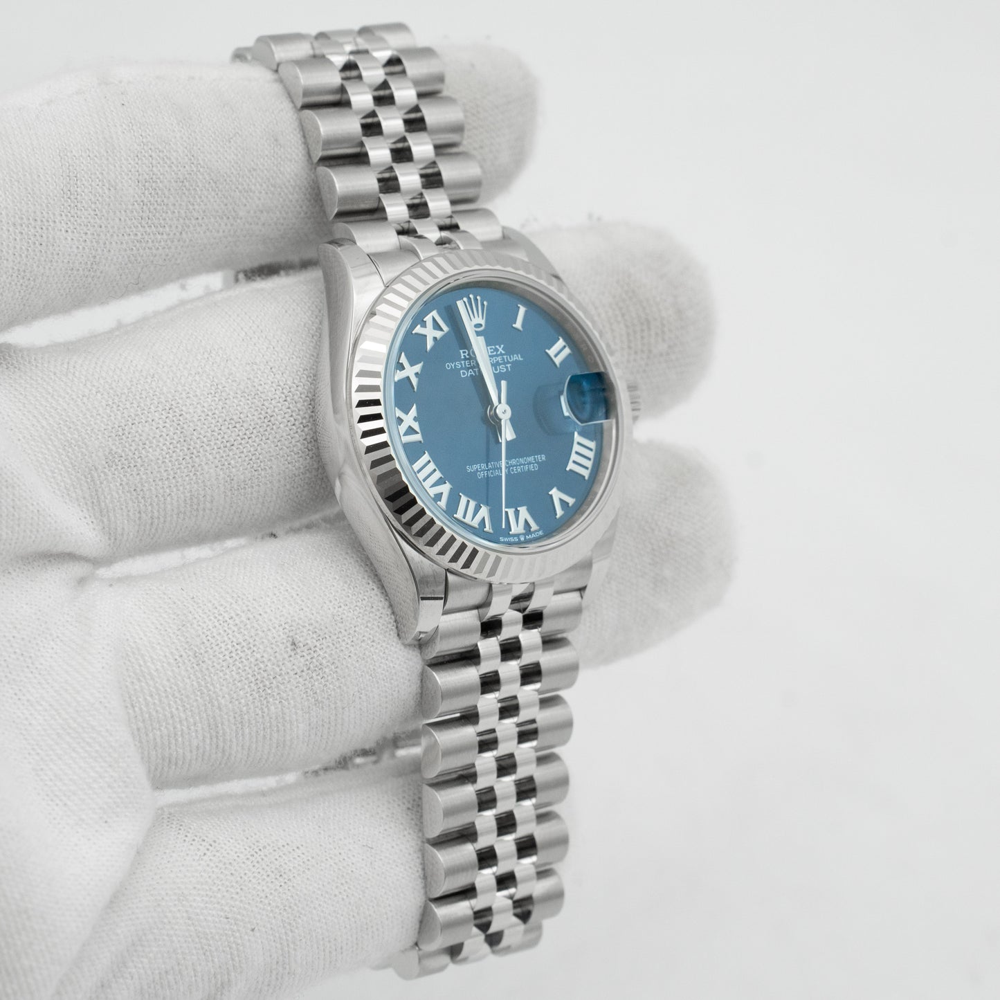 Rolex Datejust 31 Blue Roman 278274 Dial Stainless Steel Fluted Jubilee