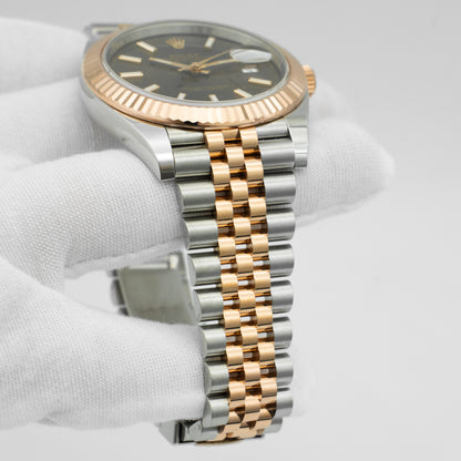 Rolex Datejust 126331 Chocolate Dial Jubilee Band Two-Tone Everose 41mm