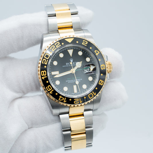 Rolex GMT-Master II Ceramic 116713LN BLACK Two-Tone 18K Gold 40mm