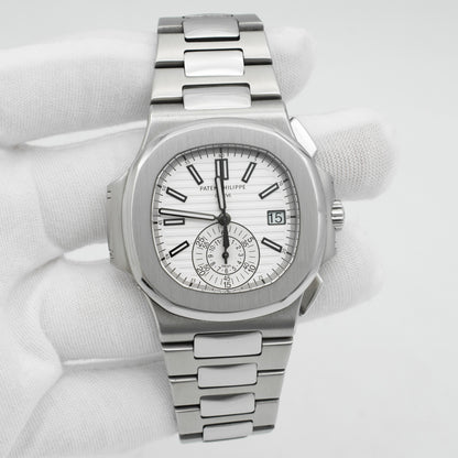 Patek Philippe Nautilus Steel White Dial Mens Watch 5980/1A-019