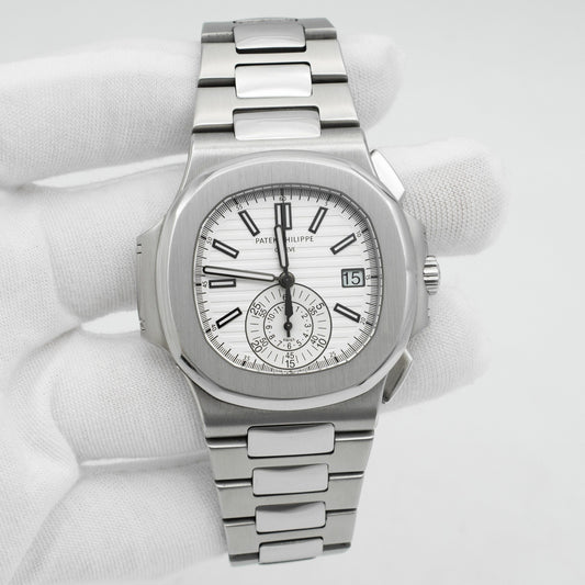 Patek Philippe Nautilus Steel White Dial Mens Watch 5980/1A-019