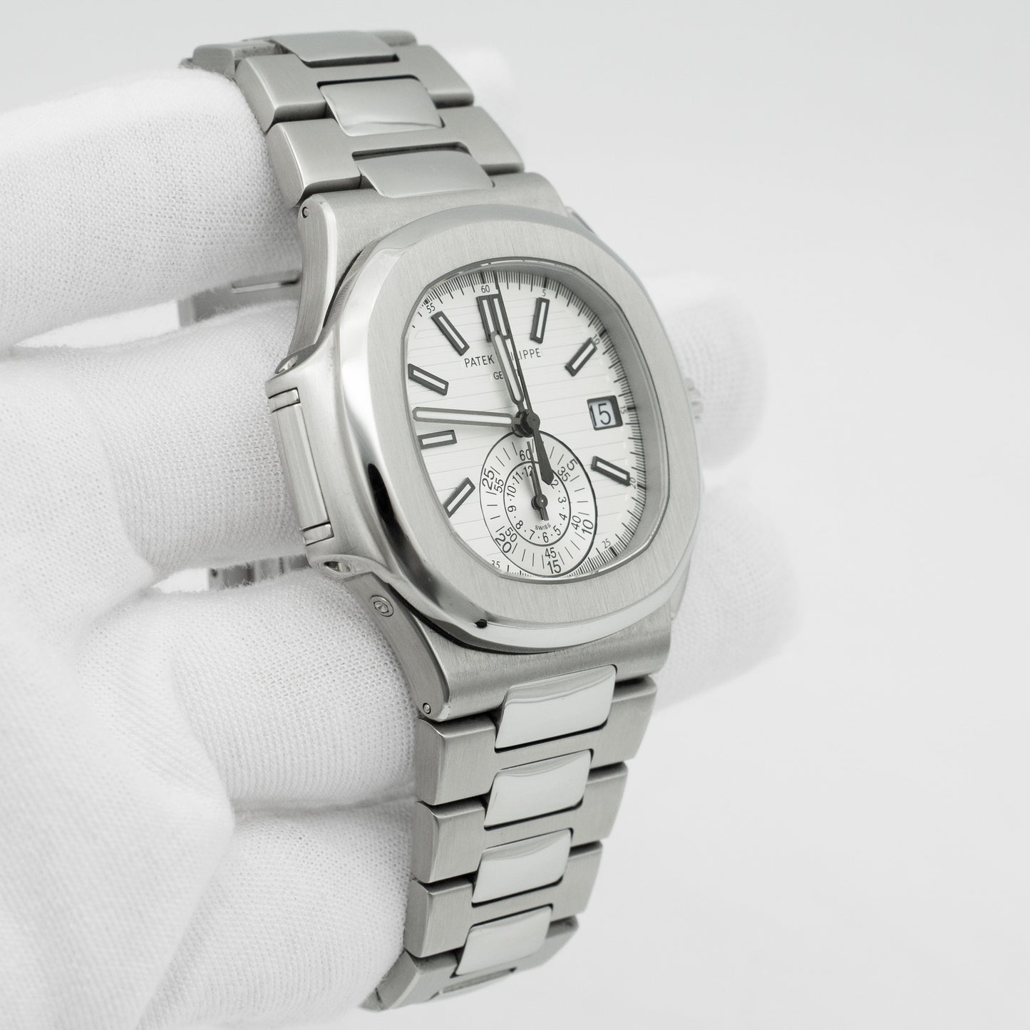 Patek Philippe Nautilus Steel White Dial Mens Watch 5980/1A-019