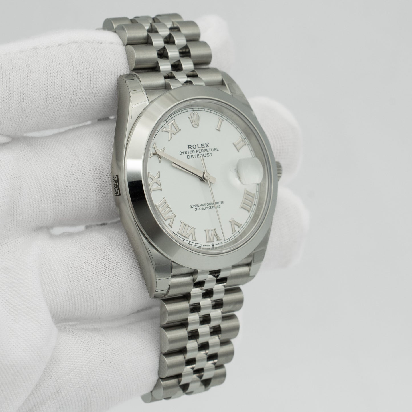 Rolex Datejust 126300 White Roman Dial Jubilee 41mm