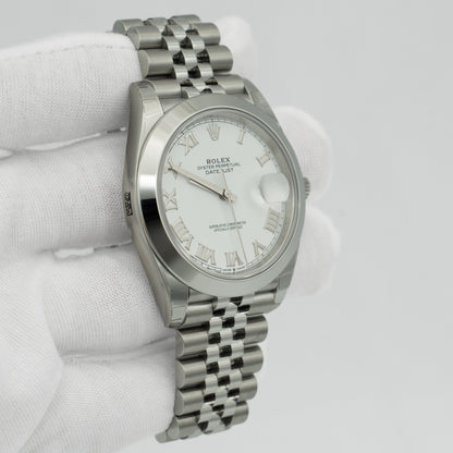 Rolex Datejust 126300 White Roman Dial Jubilee 41mm