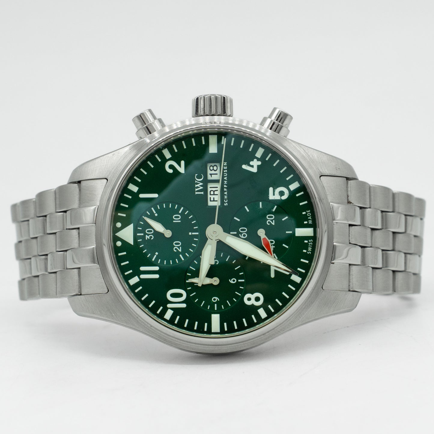 IWC Pilot Chronograph 41mm Stainless Steel Green Dial IW388104