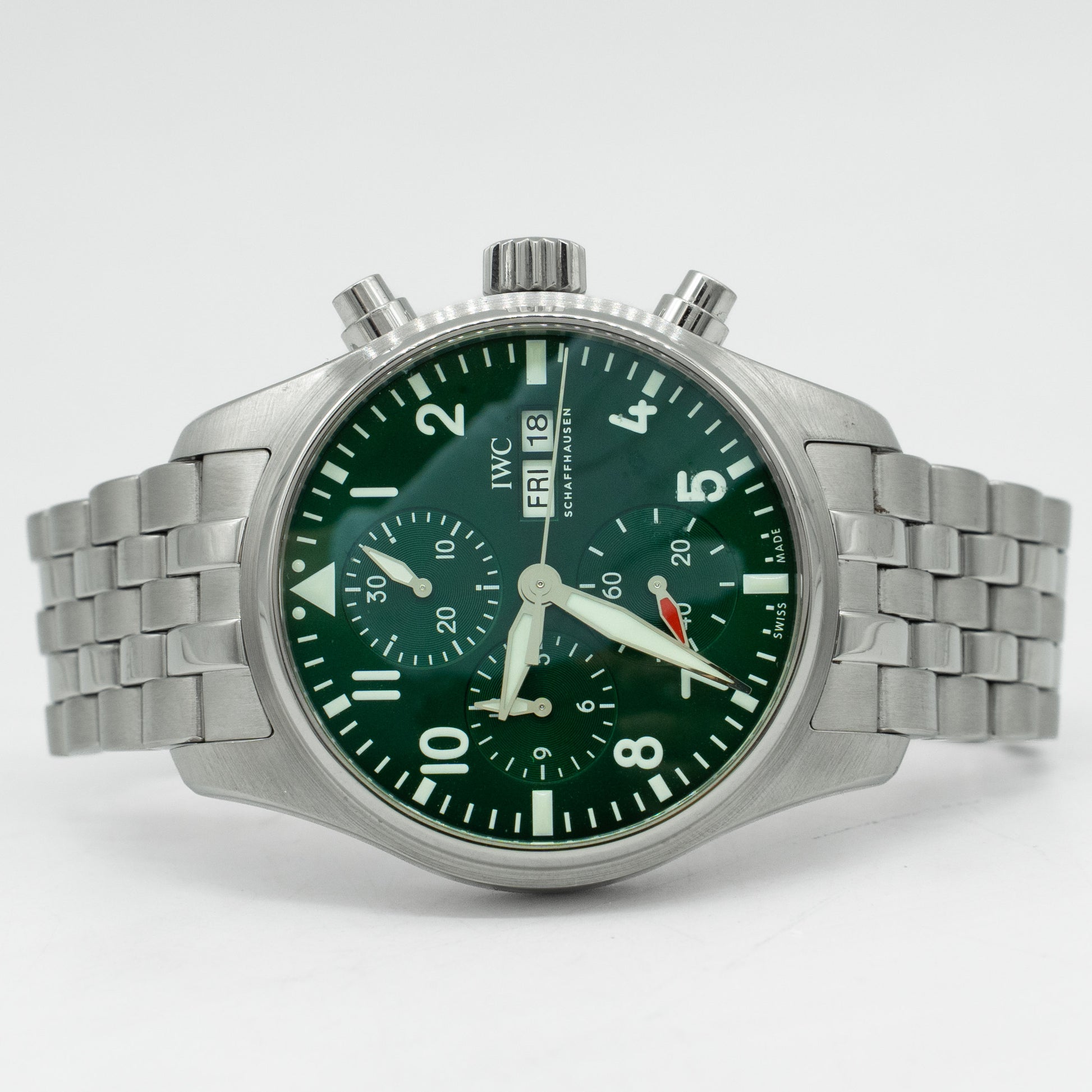 IWC Pilot Chronograph 41mm Stainless Steel Green Dial IW388104