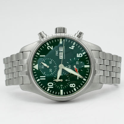IWC Pilot Chronograph 41mm Stainless Steel Green Dial IW388104