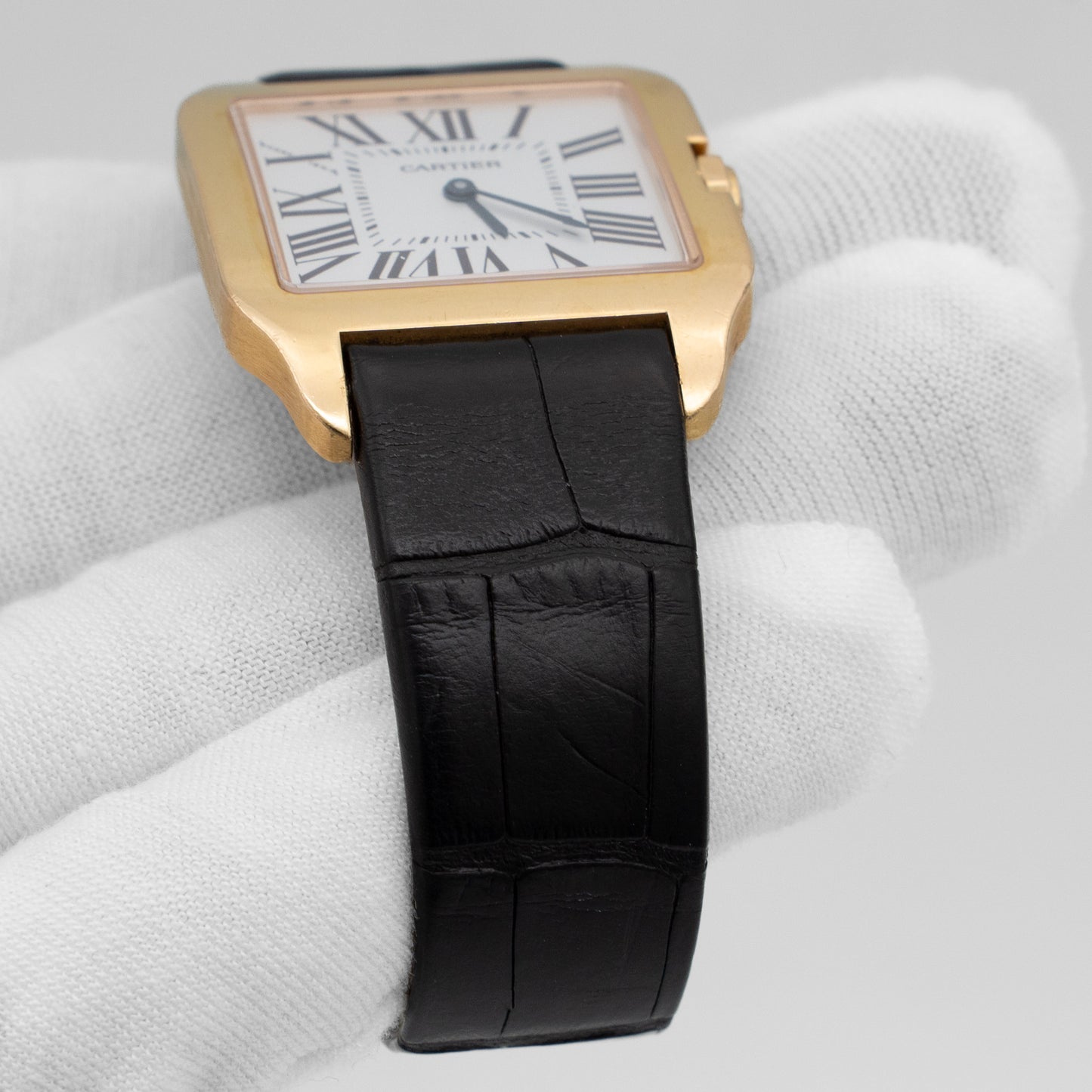 CARTIER SANTOS DUMONT 2788 18k Rose Gold Ladies Quartz Watch