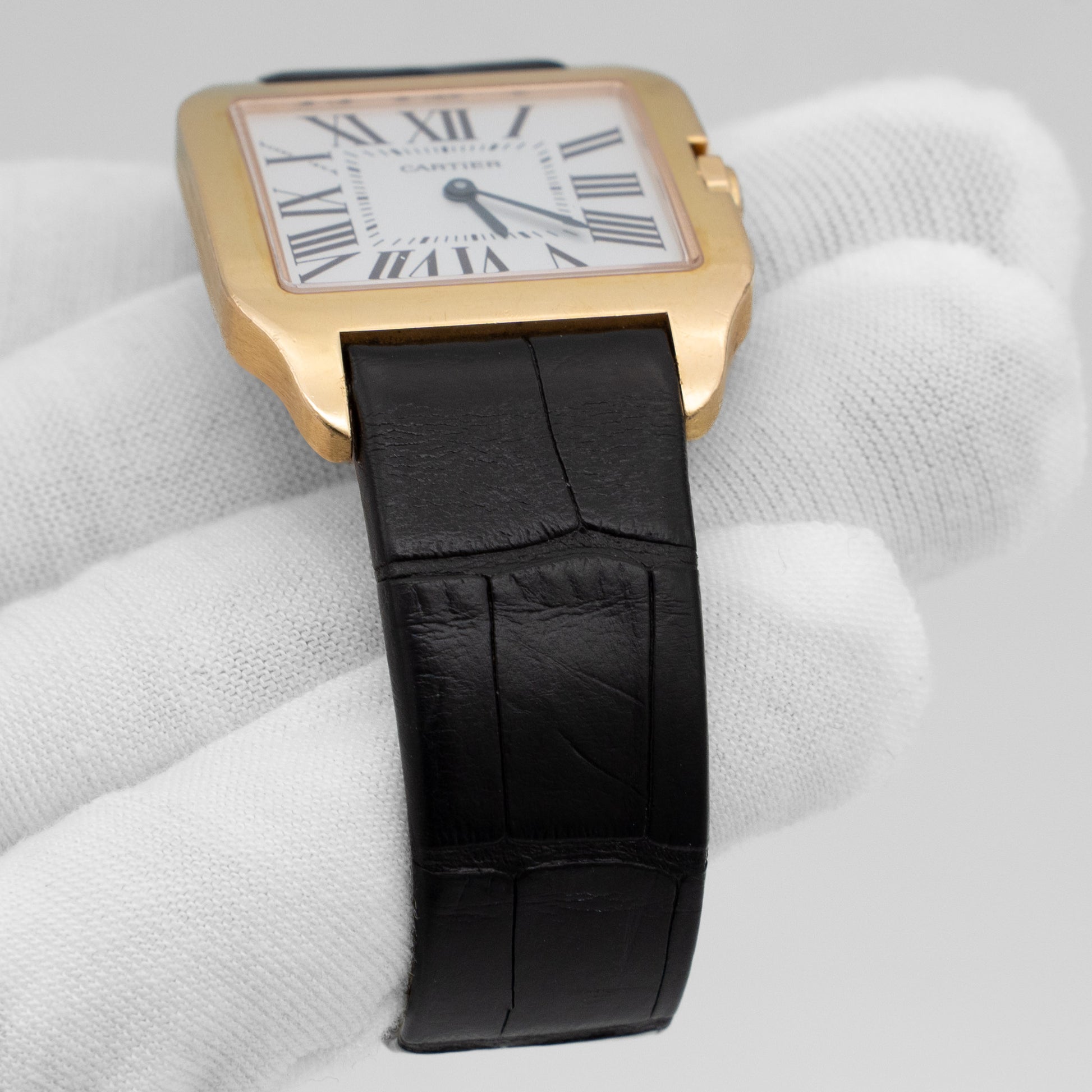 CARTIER SANTOS DUMONT 2788 18k Rose Gold Ladies Quartz Watch