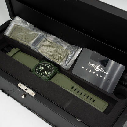 Bell & Ross BR 3 MILITARY CERAMIC BR03-92-CK Green Dial
