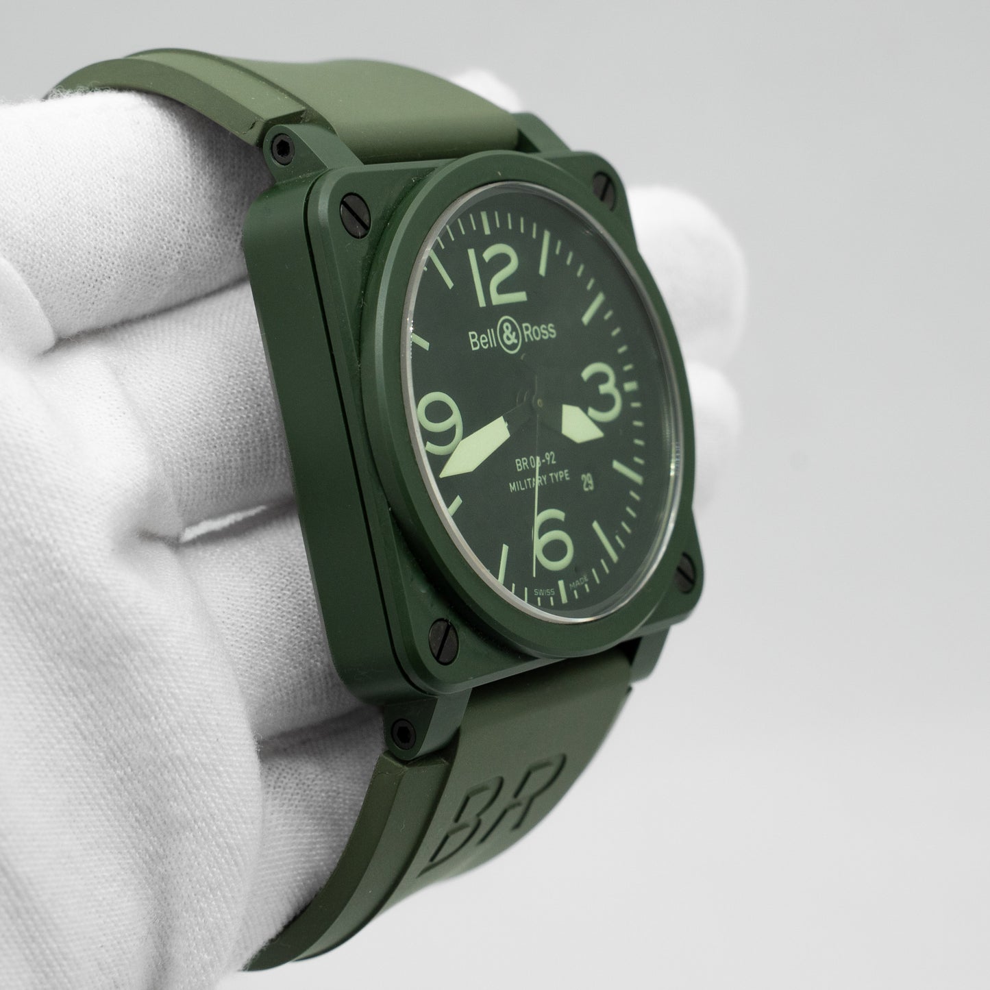 Bell & Ross BR 3 MILITARY CERAMIC BR03-92-CK Green Dial