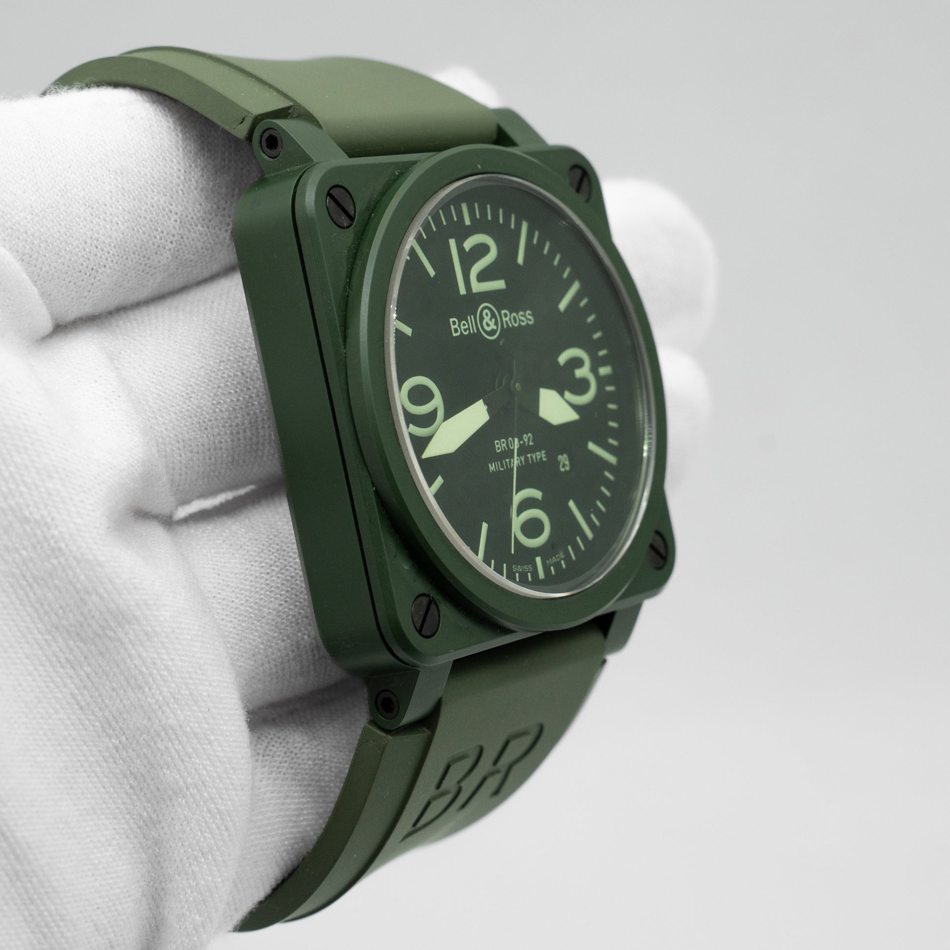 Bell & Ross BR 3 MILITARY CERAMIC BR03-92-CK Green Dial