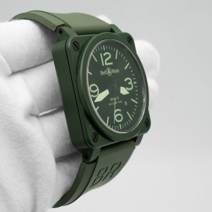 Bell & Ross BR 3 MILITARY CERAMIC BR03-92-CK Green Dial