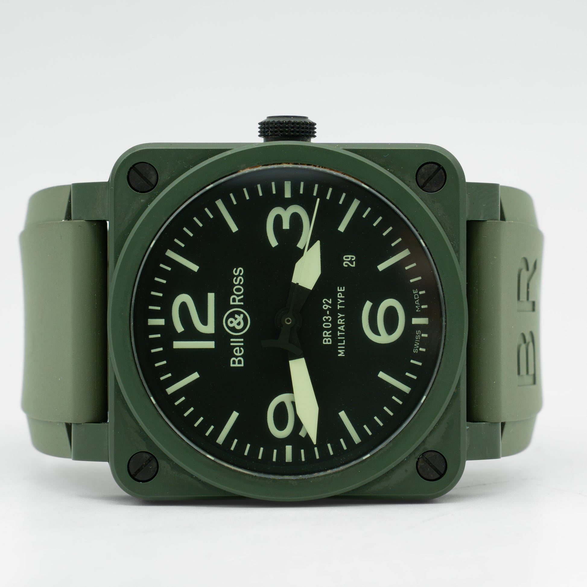 Bell & Ross BR 3 MILITARY CERAMIC BR03-92-CK Green Dial