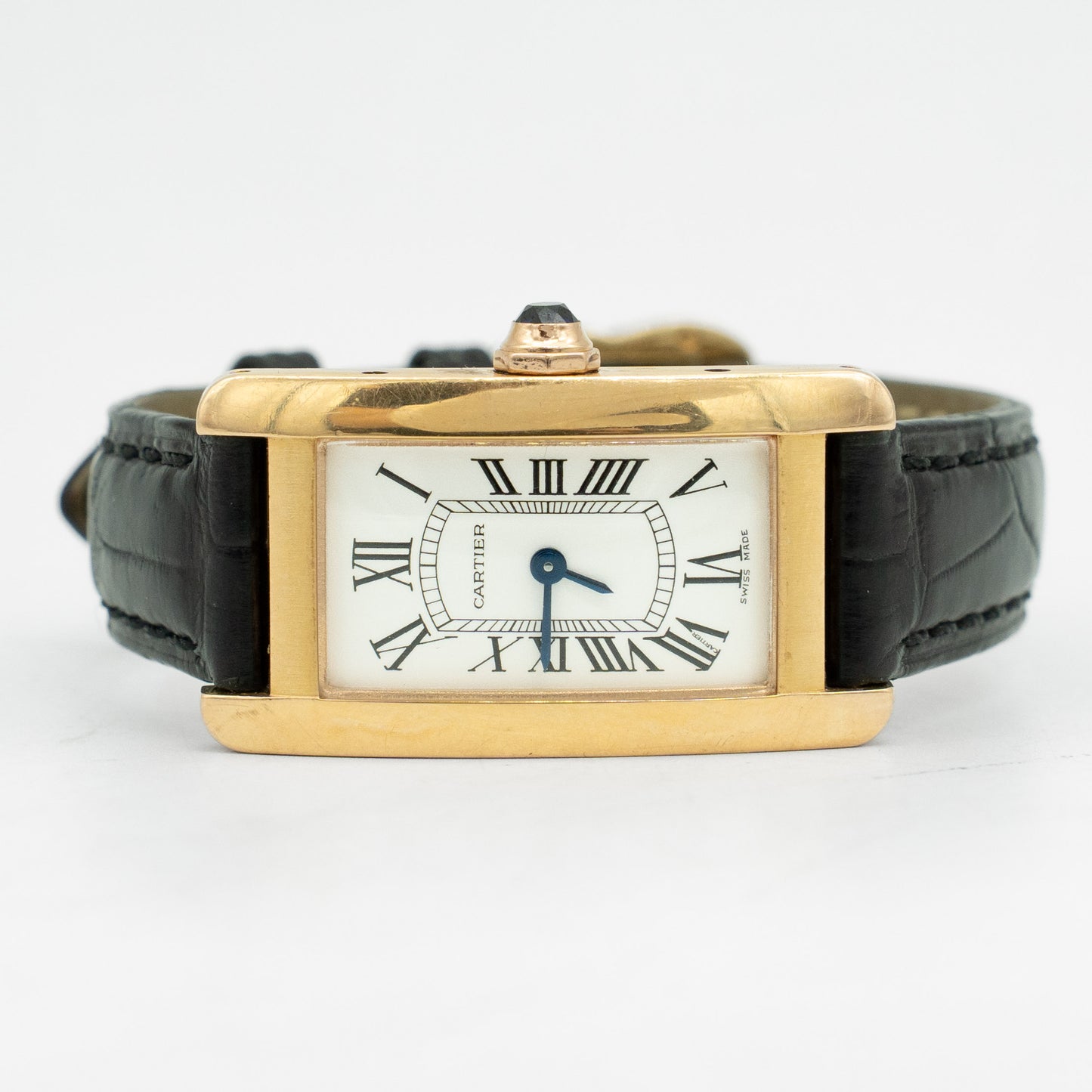 Cartier Tank American Watch W2607456 Rose Gold 19mm Silver Dial Quartz