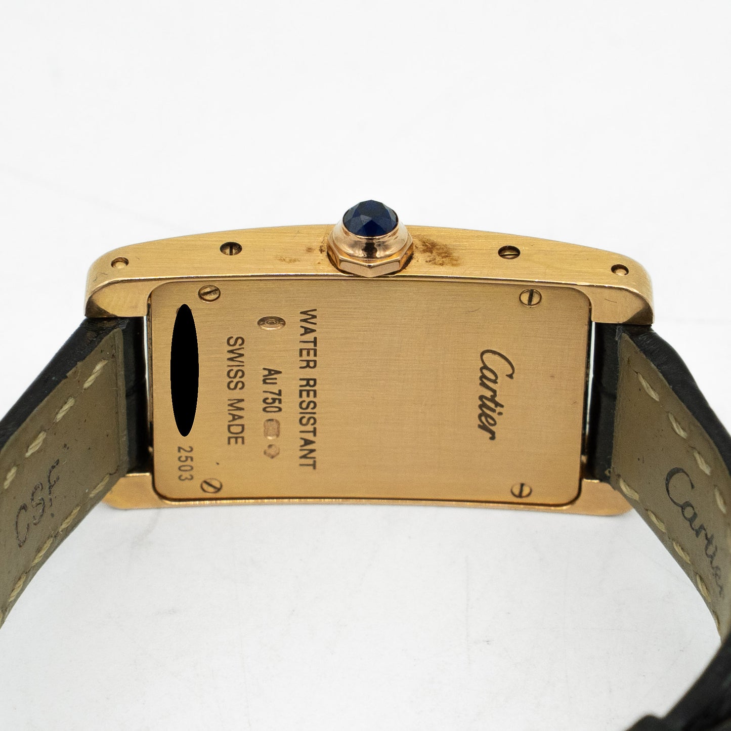 Cartier Tank American Watch W2607456 Rose Gold 19mm Silver Dial Quartz