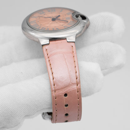 Cartier Ballon Bleu Pink Dial 33mm Automatic Steel WSBB0002