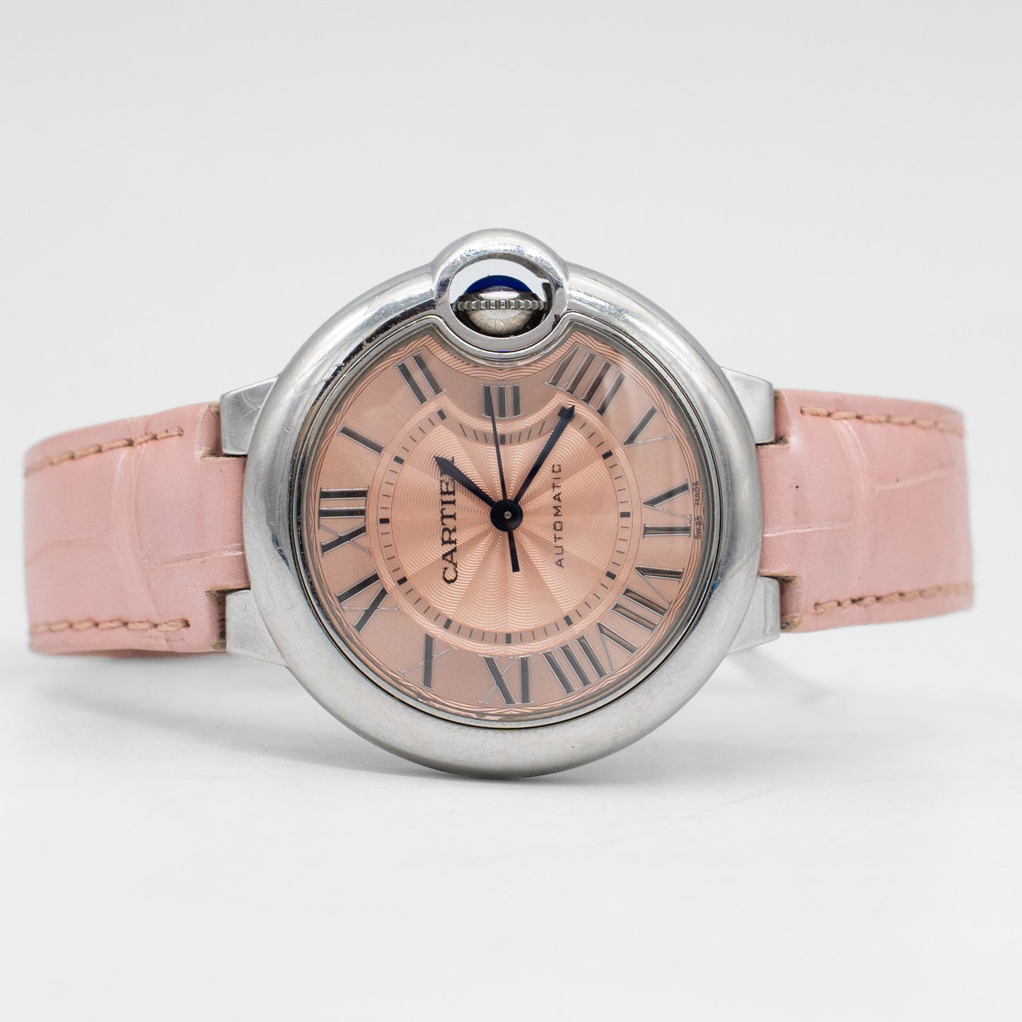 Cartier Ballon Bleu Pink Dial 33mm Automatic Steel WSBB0002
