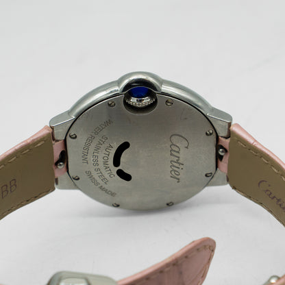 Cartier Ballon Bleu Pink Dial 33mm Automatic Steel WSBB0002