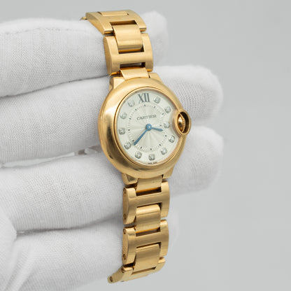Cartier Ballon Bleu 28mm 18k Rose Gold Ladies Quartz Watch W69002Z2 3007