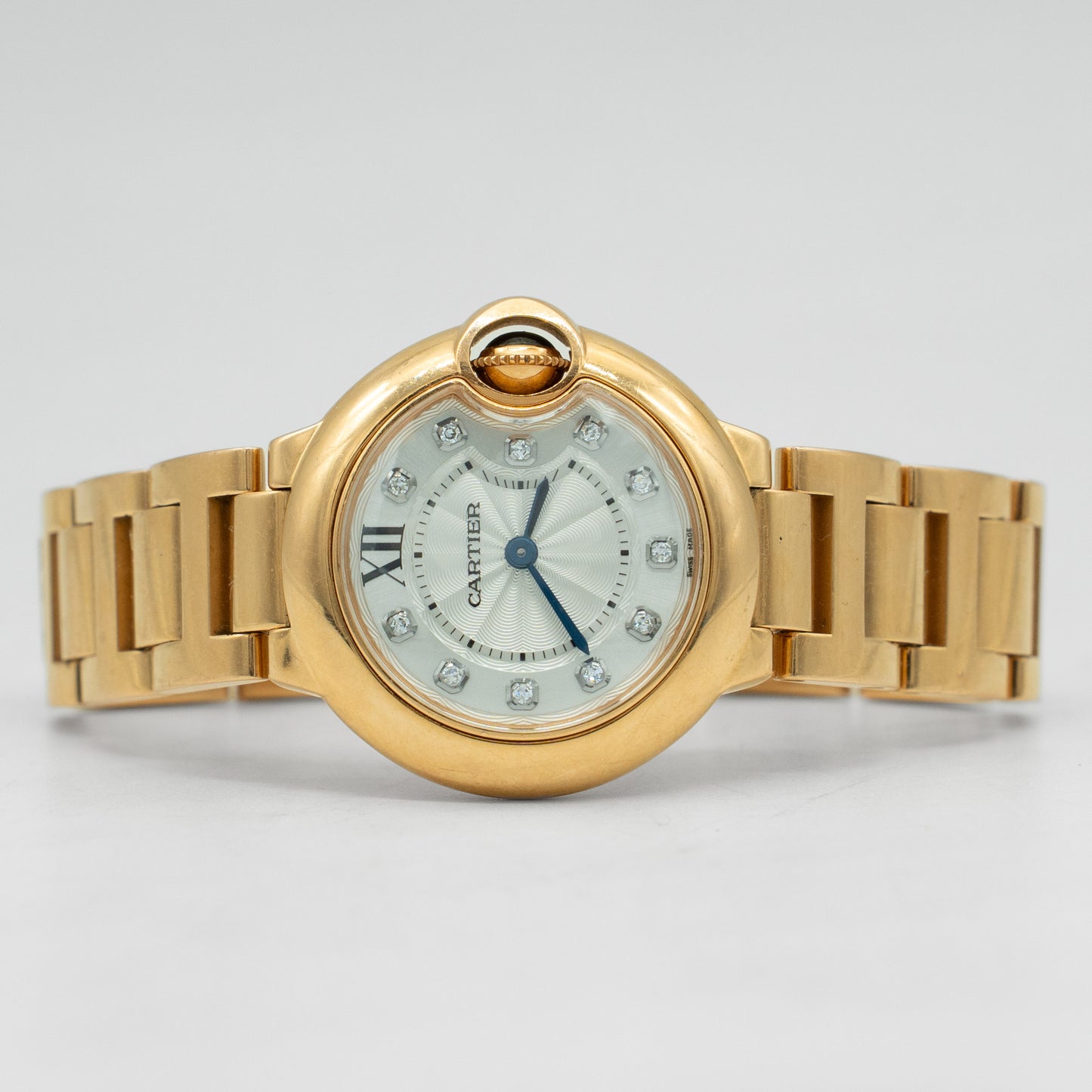 Cartier Ballon Bleu 28mm 18k Rose Gold Ladies Quartz Watch W69002Z2 3007