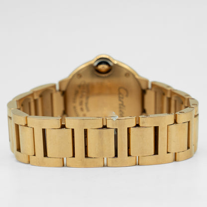 Cartier Ballon Bleu 28mm 18k Rose Gold Ladies Quartz Watch W69002Z2 3007