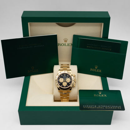 Rolex Daytona 40mm 126508 18K Yellow Gold Black Dial