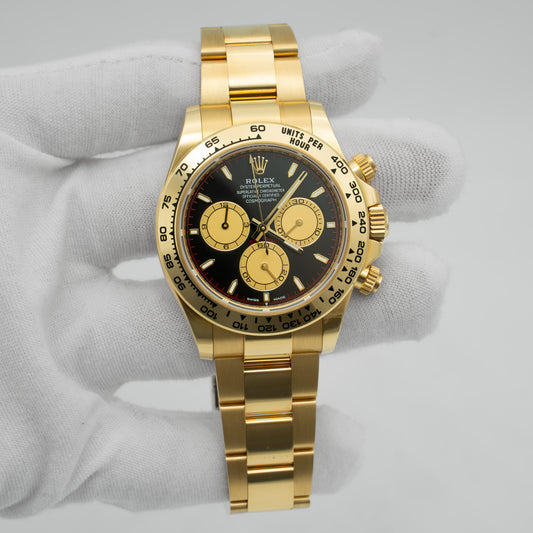 Rolex Daytona 40mm 126508 18K Yellow Gold Black Dial