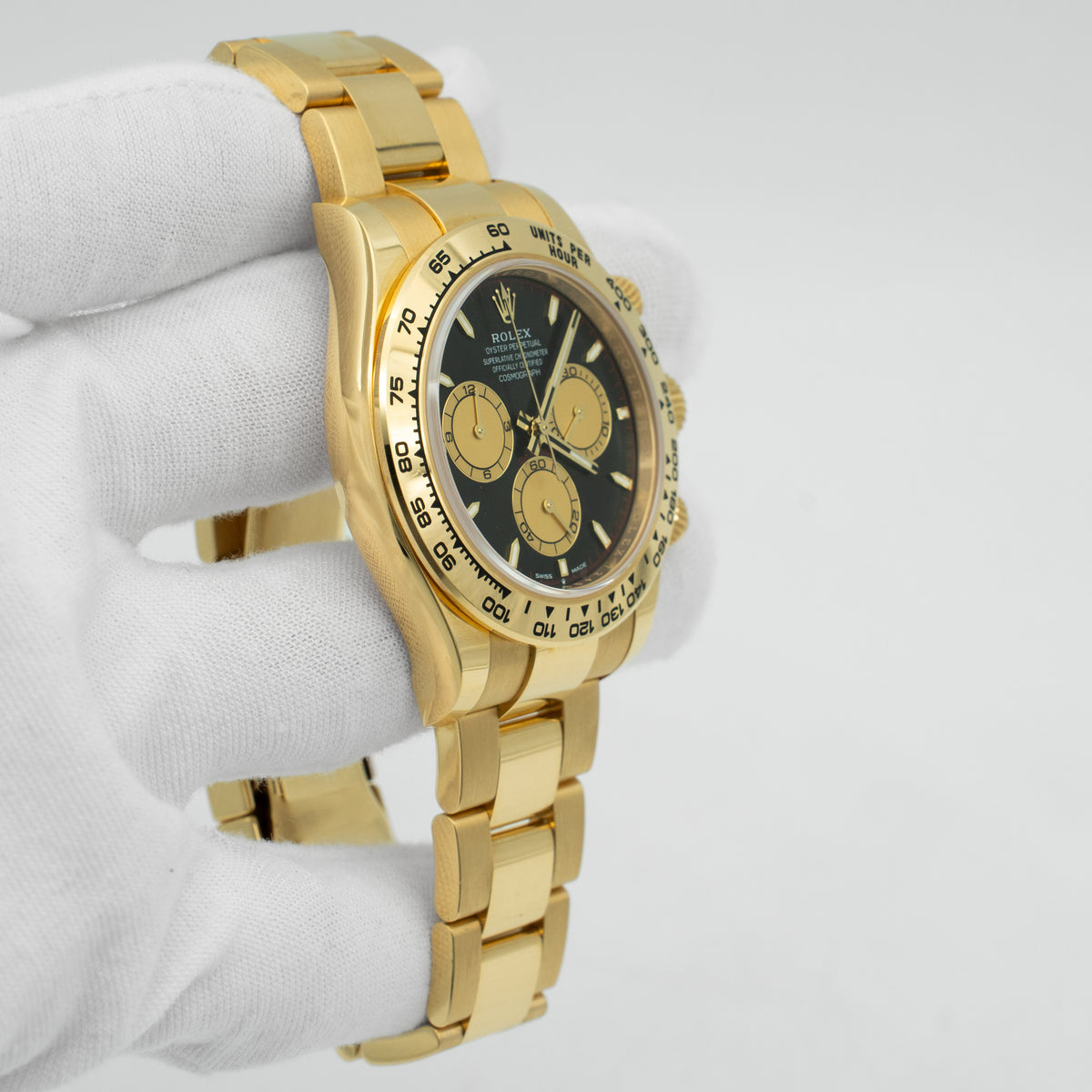 Rolex Daytona 40mm 126508 18K Yellow Gold Black Dial