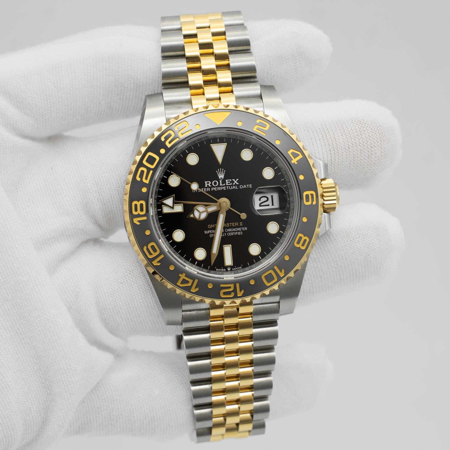 Rolex GMT-Master II Zombie Bumblebee 126713GRNR Jubilee 40mm