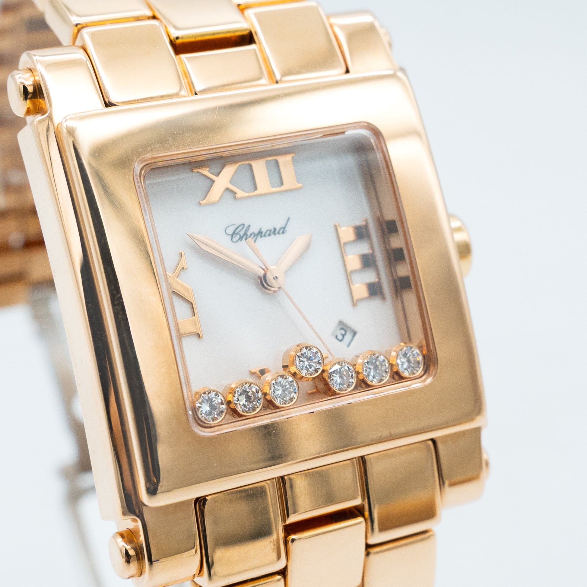 Chopard Happy Sport Square 275322-5001 Rose Gold Ladies Watch