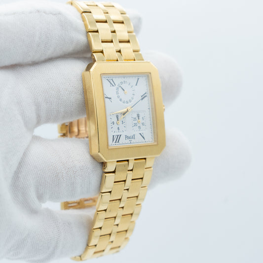 Piaget YG Protocol Chronograph 14254 Yellow Gold White Dial