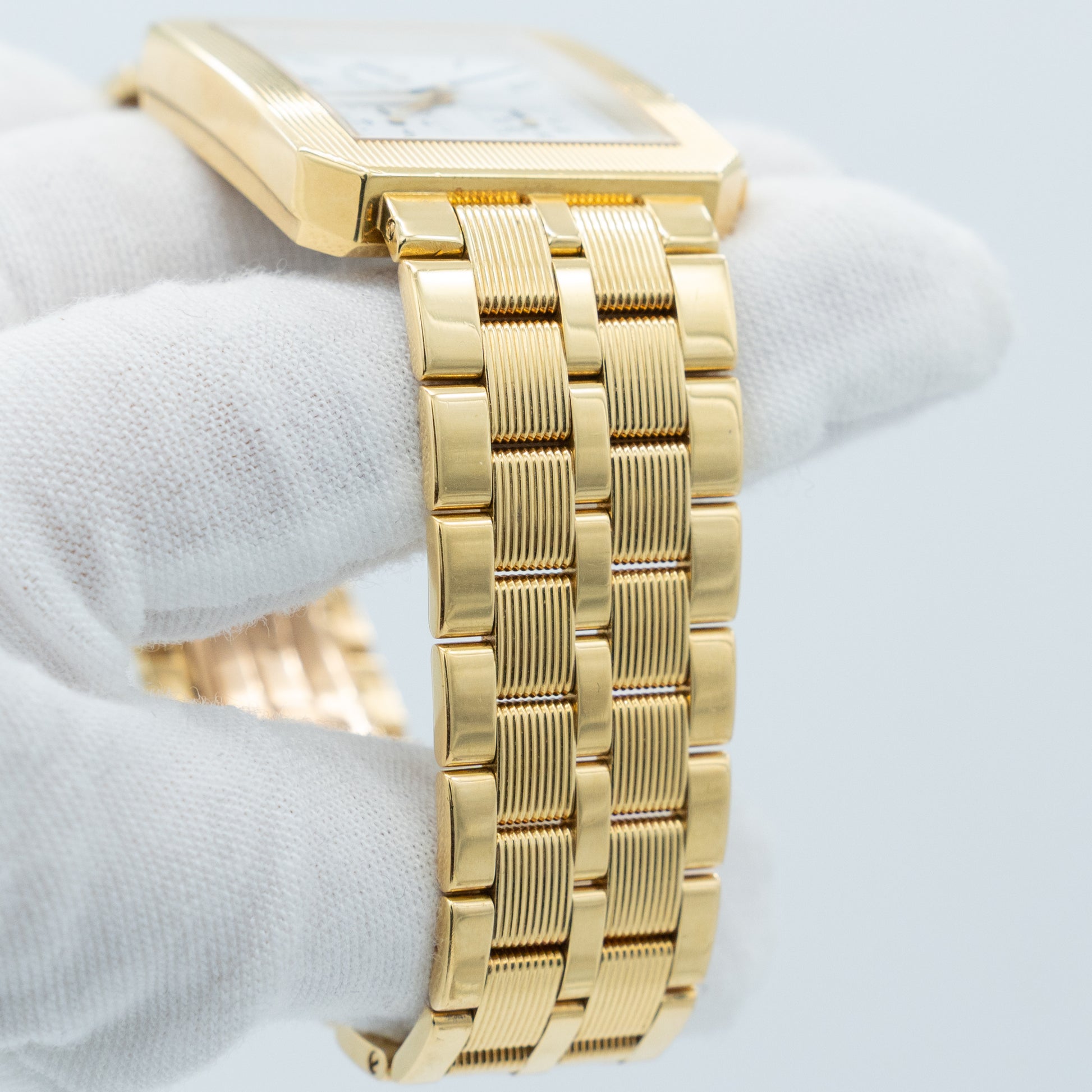 Piaget YG Protocol Chronograph 14254 Yellow Gold White Dial
