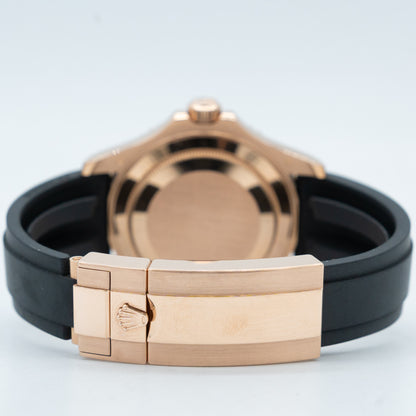 Rolex Yacht-Master 40mm 126655 Black 18K Rose Gold Oysterflex