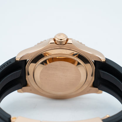 Rolex Yacht-Master 40mm 126655 Black 18K Rose Gold Oysterflex