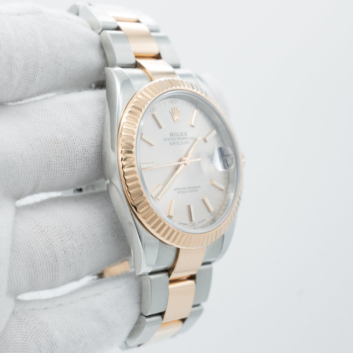 Rolex Datejust 41mm Sundust Dial 126331 Two Tone Rose Gold/Steel