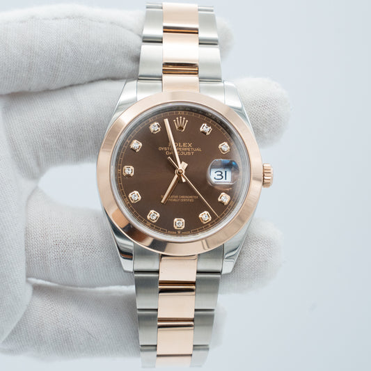 Rolex Datejust 41mm Chocolate Diamond Dial 126301