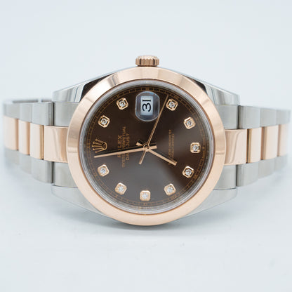 Rolex Datejust 41mm Chocolate Diamond Dial 126301