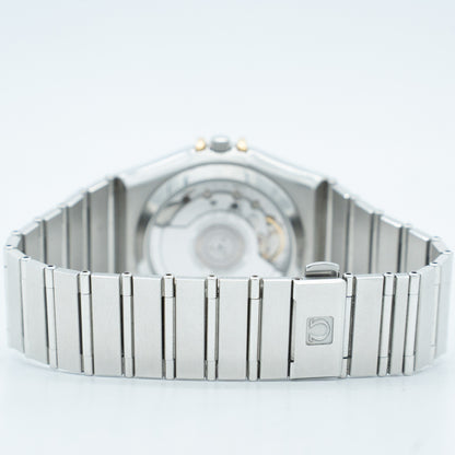 Omega Constellation Yellow Gold White Dial Stainless Steel