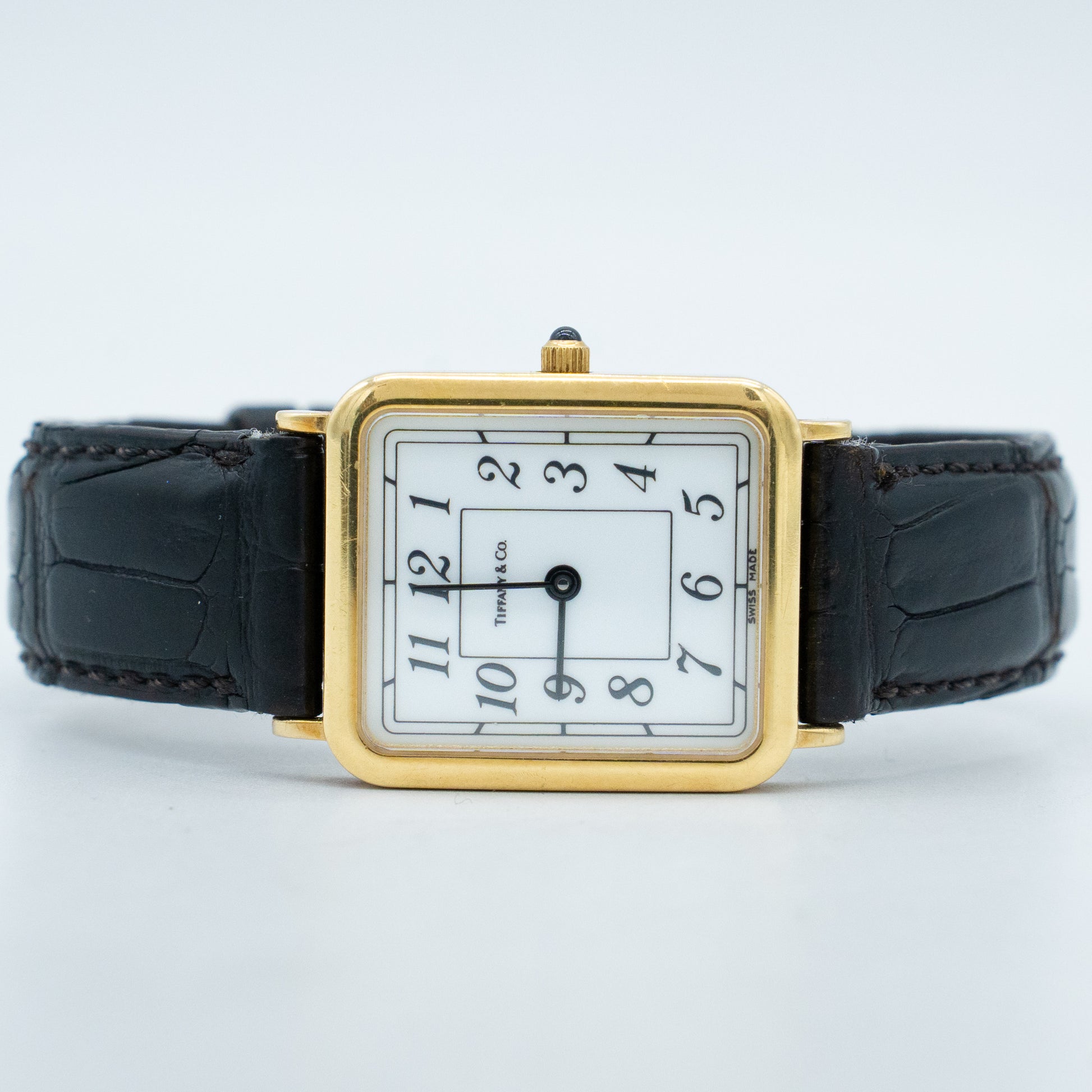 Tiffany & Co Unisex Tank Rectangular 60117 White Dial