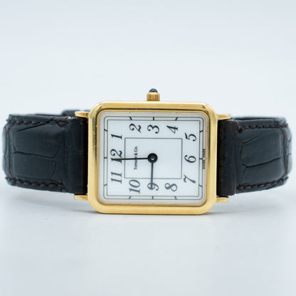 Tiffany & Co Unisex Tank Rectangular 60117 White Dial