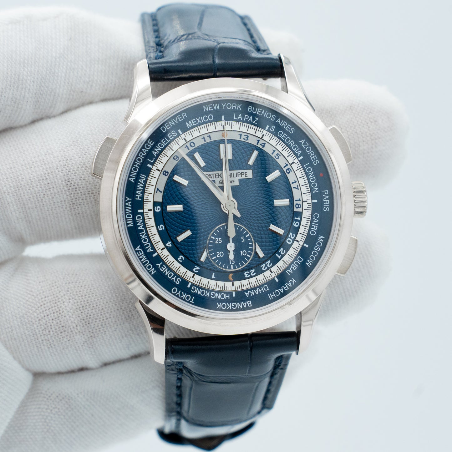 Patek Philippe World Time Chronograph 5930G-010 Blue Dial