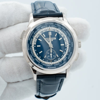 Patek Philippe World Time Chronograph 5930G-010 Blue Dial