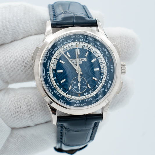 Patek Philippe World Time Chronograph 5930G-010 Blue Dial
