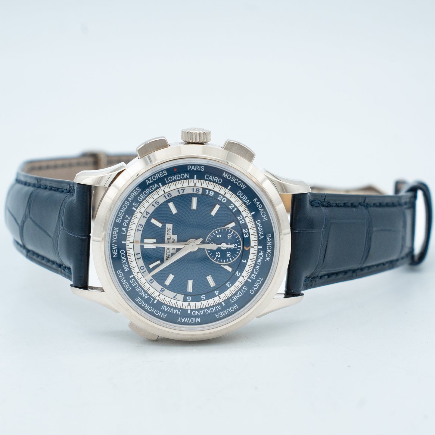 Patek Philippe World Time Chronograph 5930G-010 Blue Dial